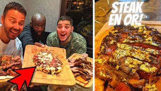 Un STEAK en OR comme RIBERY pour la BRIGADE  GOLD STEAK  VLOG 1064 [upl. by Milas11]