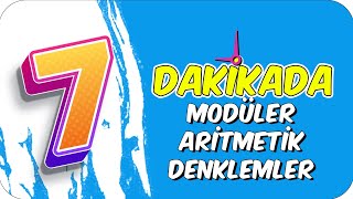 7dkda MODÜLER ARİTMETİK DENKLEMLER [upl. by Macintosh341]