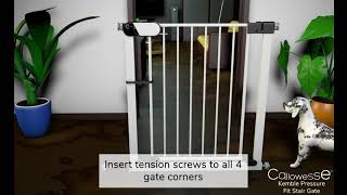 Callowesse Kemble Pressure Fit Stair Gate  BabySecurity [upl. by Aizatsana]