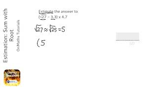 Estimation Sum with Root Grade 4  OnMaths GCSE Maths Revision [upl. by Nuahsad]