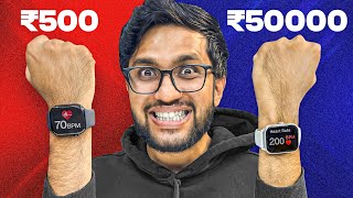 Rs 500 Smartwatch vs Rs 50000 Apple Watch [upl. by Norrad]