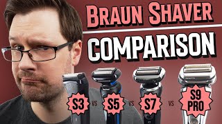 Braun Electric Shaver Comparison ► S3 vs S5 vs S7 vs S9 Pro ✅ Reviews quotMade in Germanyquot [upl. by Sillsby488]