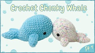 Easy Crochet Whale Tutorial Part 1  Free Amigurumi Animal Pattern for Beginners [upl. by Drannek]