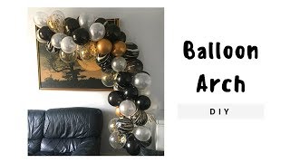 🎈DIY EASY BALLOON ARCH gold and black theme [upl. by Namdor]