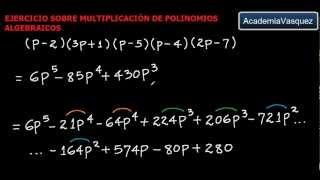 Multiplicación de Polinomios Algebraicos Ejercicio 1 [upl. by Ulphia]