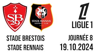 Stade Brestois 29  Stade Rennais Ligue 1 McDonalds [upl. by Einotna548]