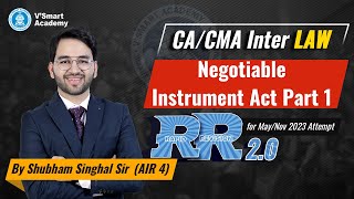 Chapter 12 Negotiable Instrument Act Part 1 CACMA Inter Other Law Rapid Revision  May23 amp Nov23 [upl. by Barbuto]