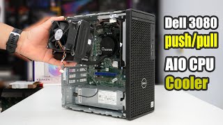 How to install AIO Liquid CPU Cooler with pushpull configuration on Dell Mid tower series [upl. by Ronald]