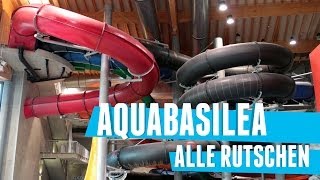 Alle Rutschen im Aquabasilea  EPIC WATER RIDES at Aquabasilea Switzerland [upl. by Ranitta322]