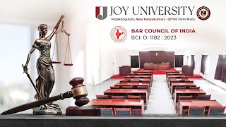 Joy University School of law Bar Council of India Recognised University in India [upl. by Namielus]