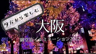 【大阪】御堂筋イルミネーション 夕方から楽しむ大阪観光 [upl. by Ume709]