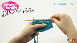 Strickvideo Abnahme ssk [upl. by Wanonah]