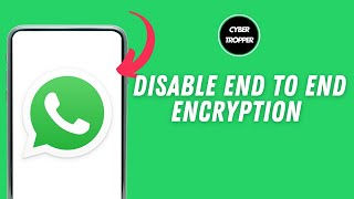 How to Disable End to End Encryption on Whatsapp [upl. by Wahs]