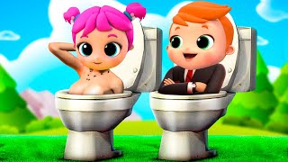 Little Angel amp Friends  Skibidi Toilet Meme Song [upl. by Eyssej]