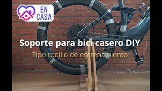 👉Cómo hacer un SOPORTE para BICI 🚴‍♂️CASERO tipo rodillo [upl. by Hogen]