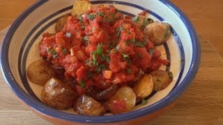 Patatas Bravas with Chorizo Recipe  MYVIRGINKITCHEN [upl. by Pallaten]