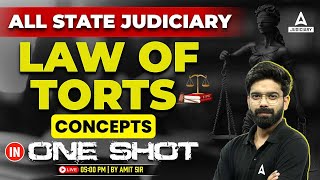 Law of Torts in One Video  All State Judiciary Exam  Conceptual Clarity By Amit Sir [upl. by Able]