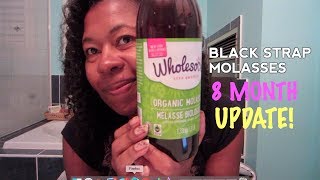 Blackstrap Molasses 8 month update GREY HAIR REVERSAL UPDATE [upl. by Dranik]