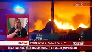 Mega incendio alla TRS di Caorso PC valori monitorati [upl. by Leiso]