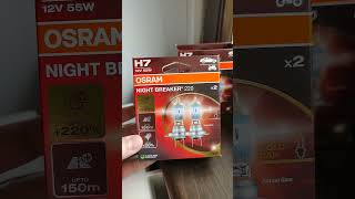 OSRAM NIGHT BREAKER 220 Halogen H7 BOX [upl. by Lledroc156]