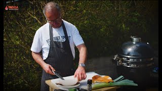 WBQA Culinair koken met Frank  Kabeljauw ingerold met Gerookte zalm en Prei op een Blini [upl. by Alcine]