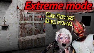 Granny 18  Extreme mode Door Escape The hardest item preset [upl. by Nerat]