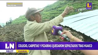 Colegio quedó totalmente sepultado tras huaico en Huaral [upl. by Boser]