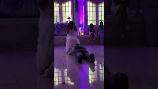 Garter belt wedding tradition dance [upl. by Nonarb]