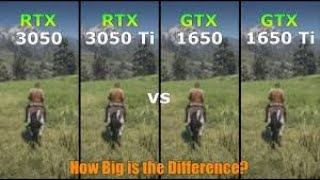 RTX 3050 vs RTX 3050 Ti vs GTX 1650 vs GTX 1650 Ti  Gaming Test  How Big is the Difference [upl. by Ymassej]