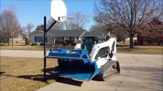 Demo Dozer Video  Removal of Basketball amp Clothes Line Poles [upl. by Carmelle]