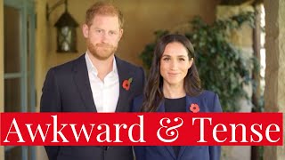 Prince Harry amp Meghan Markles AWKWARD and TENSE Video Message with Forced amp Contrived Gestures [upl. by Blount590]