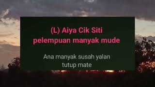 AIYA SI SITI  PRAMLEE  KARAOKE [upl. by Oiramaj156]