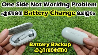 how to change earbuds battery malayalam  one side not working  earbuds service available [upl. by Brice]