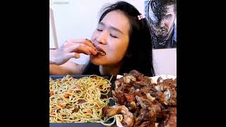 Filipino Pancit Canton amp Crispy Pata ASMR mukbang asmr crispy eatingsounds filipinofood pinoy [upl. by Demeter]