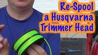 How To Respool A Husqvarna Line Trimmer Spool T35 Head [upl. by Veradi898]