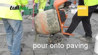 how to joint block paving with tuffsand  slurry grout method [upl. by Hoang949]