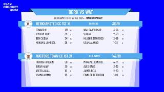 Berkhamsted CC 1st XI v Watford Town CC 1st XI [upl. by Lehteb]