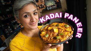 Kadai Paneer vegetarian curry  food with chetna [upl. by Miehar599]