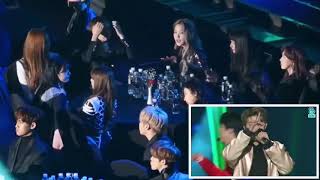 BLACKPINK RED VELVET Reaction to BTS DNA [upl. by Mic994]