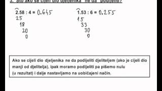 Dijeljenje decimalnog broja prirodnim brojem [upl. by Euginom4]