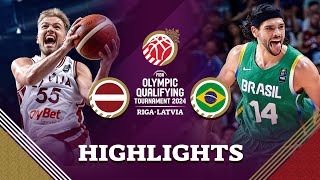 Final Latvia 🇱🇻 vs Brazil 🇧🇷  Highlights  FIBA OQT 2024 Latvia [upl. by Ytsirk]