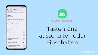 Tastentöne ausschalten oder einschalten Android 15 [upl. by Airetal]