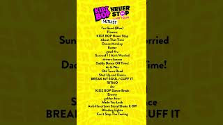 Get concert ready with the official KIDZBOPNeverStop Live Tour setlist 🎤✨ Link in the description [upl. by Nevs]