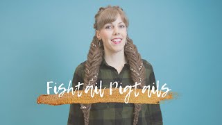 Dreadlock Updo  How to  Fishtail Pigtails [upl. by Treve]