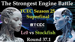 LCZero 031dage429eebBT3 vs Stockfish dev20231010  TCEC Season 25 Superfinal  Round 371 [upl. by Serolod]