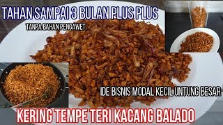 RESEP KERING TEMPE TERI KACANG BALADO  IDE BISNIS [upl. by Enywtna]