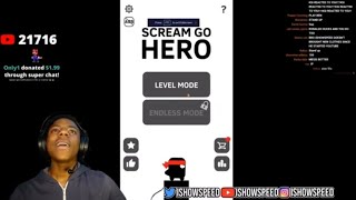 IShowSpeed Plays Scream Go Hero [upl. by Riordan135]