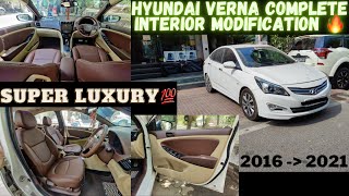 OLD Verna Interior Modified to New VERNA 🔥 Premium Coffee Theme 💯 Verna Accessories  CAR MAN INDIA [upl. by Akim866]