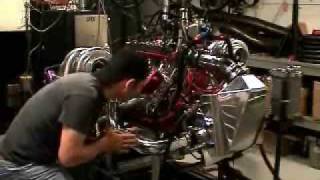 Dyno test of Rod Sabourys 2200 HP small block Chevy engine [upl. by Zinnes837]