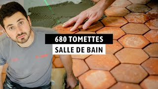 CHALLENGE  POSER 680 TOMETTES DANS LA SALLE DE BAIN  Vlog Renovation EP43 [upl. by Batsheva963]